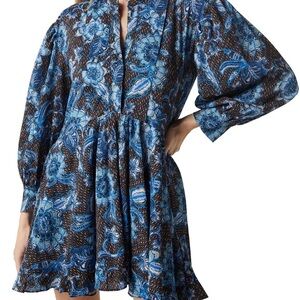 Misa Los Angeles Blue Floral Mini Dress